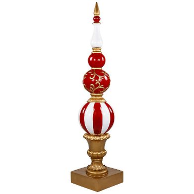 Northlight Commercial Size Candy Cane Ball Finial Christmas Decoration
