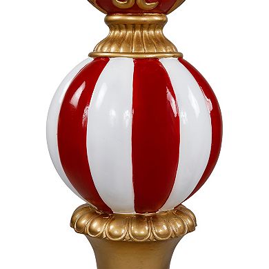 Northlight Commercial Size Candy Cane Ball Finial Christmas Decoration
