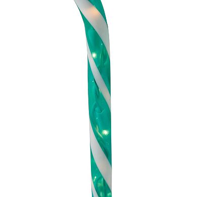 Northlight Lighted Outdoor Green Candy Cane Christmas Pathway Markers 10-piece Set