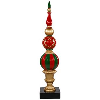 Northlight Red & Green Commercial Size Ball Finial Christmas Decoration