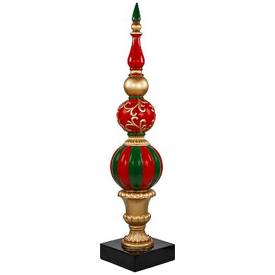 Northlight Red & Green Commercial Size Ball Finial Christmas Decoration
