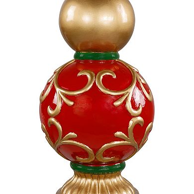 Northlight Red & Green Commercial Size Ball Finial Christmas Decoration