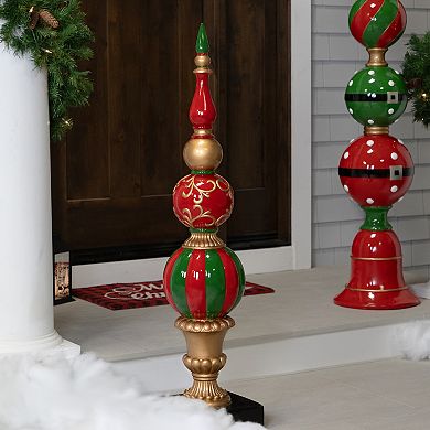 Northlight Red & Green Commercial Size Ball Finial Christmas Decoration
