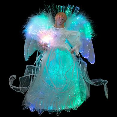 Northlight Fiber Optic Color-Changing Angel & Dove Christmas Tree Topper