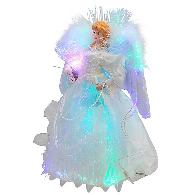 Northlight Fiber Optic Color-Changing Angel & Dove Christmas Tree Topper