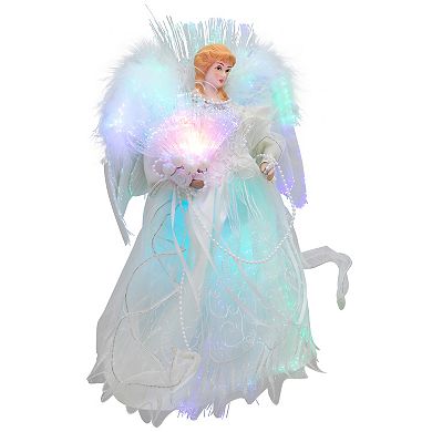 Northlight Fiber Optic Color-Changing Angel & Dove Christmas Tree Topper