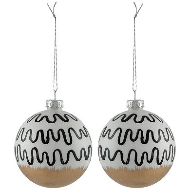 Northlight Abstract Glass Ball Christmas Ornaments 6-piece Set