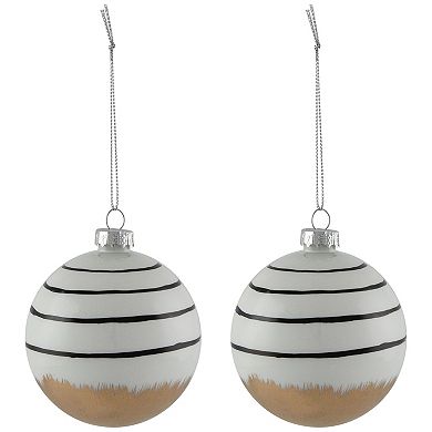 Northlight Abstract Glass Ball Christmas Ornaments 6-piece Set