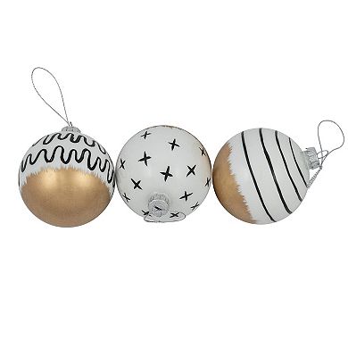 Northlight Abstract Glass Ball Christmas Ornaments 6-piece Set