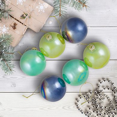 Northlight Shiny Glass Ball Christmas Ornaments 6-piece Set