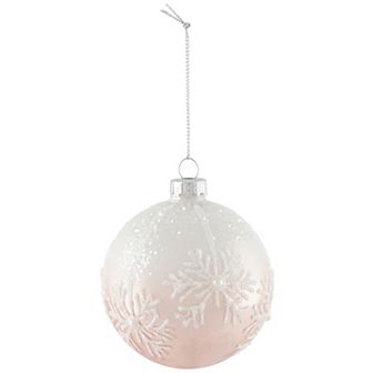 Northlight Snowflakes Glass Ball Christmas Ornaments 4 pc Set