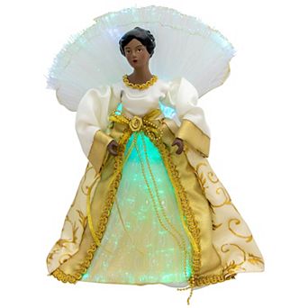 Northlight Lighted Fiber Optic Medium Skin Tone Angel Christmas Tree Topper