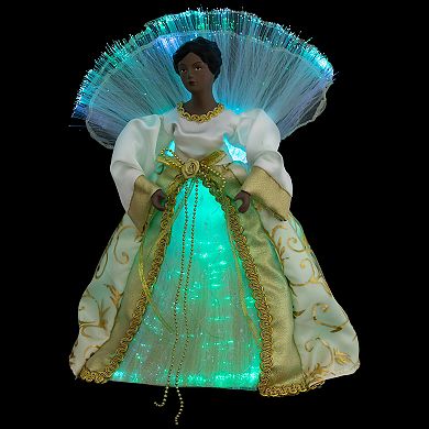 Northlight Lighted Fiber Optic Medium Skin Tone Angel Christmas Tree Topper