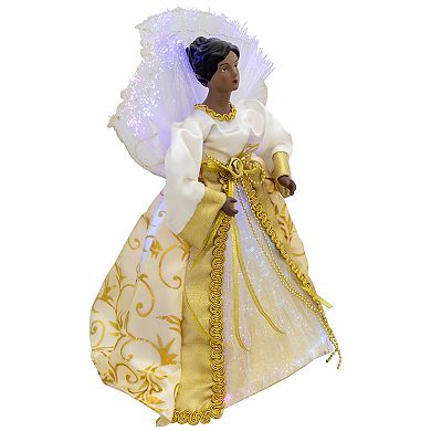 Northlight Lighted Fiber Optic Medium Skin Tone Angel Christmas Tree Topper