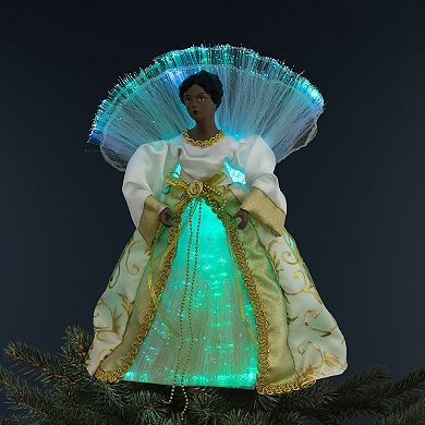 Northlight Lighted Fiber Optic Medium Skin Tone Angel Christmas Tree Topper
