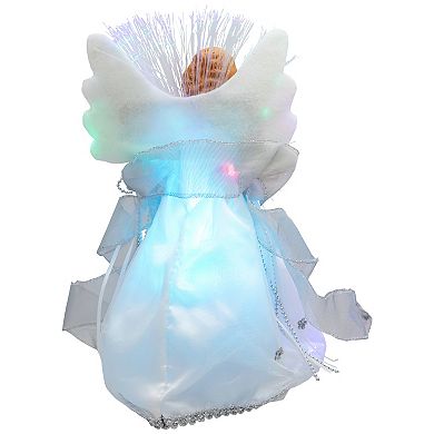 Northlight Color-Changing Fiber Optic Angel with Rose Christmas Tree Topper