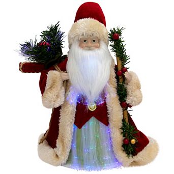 Northlight Lighted Color-Changing Fiber Optic Santa Claus Christmas Tree Topper