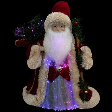 Northlight Lighted Color-Changing Fiber Optic Santa Claus Christmas Tree Topper