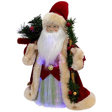 Northlight Lighted Color-Changing Fiber Optic Santa Claus Christmas Tree Topper