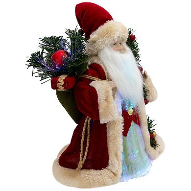 Northlight Lighted Color-Changing Fiber Optic Santa Claus Christmas Tree Topper