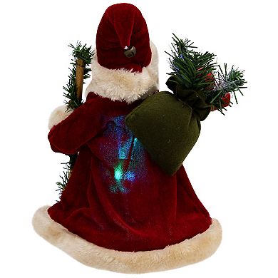 Northlight Lighted Color-Changing Fiber Optic Santa Claus Christmas Tree Topper