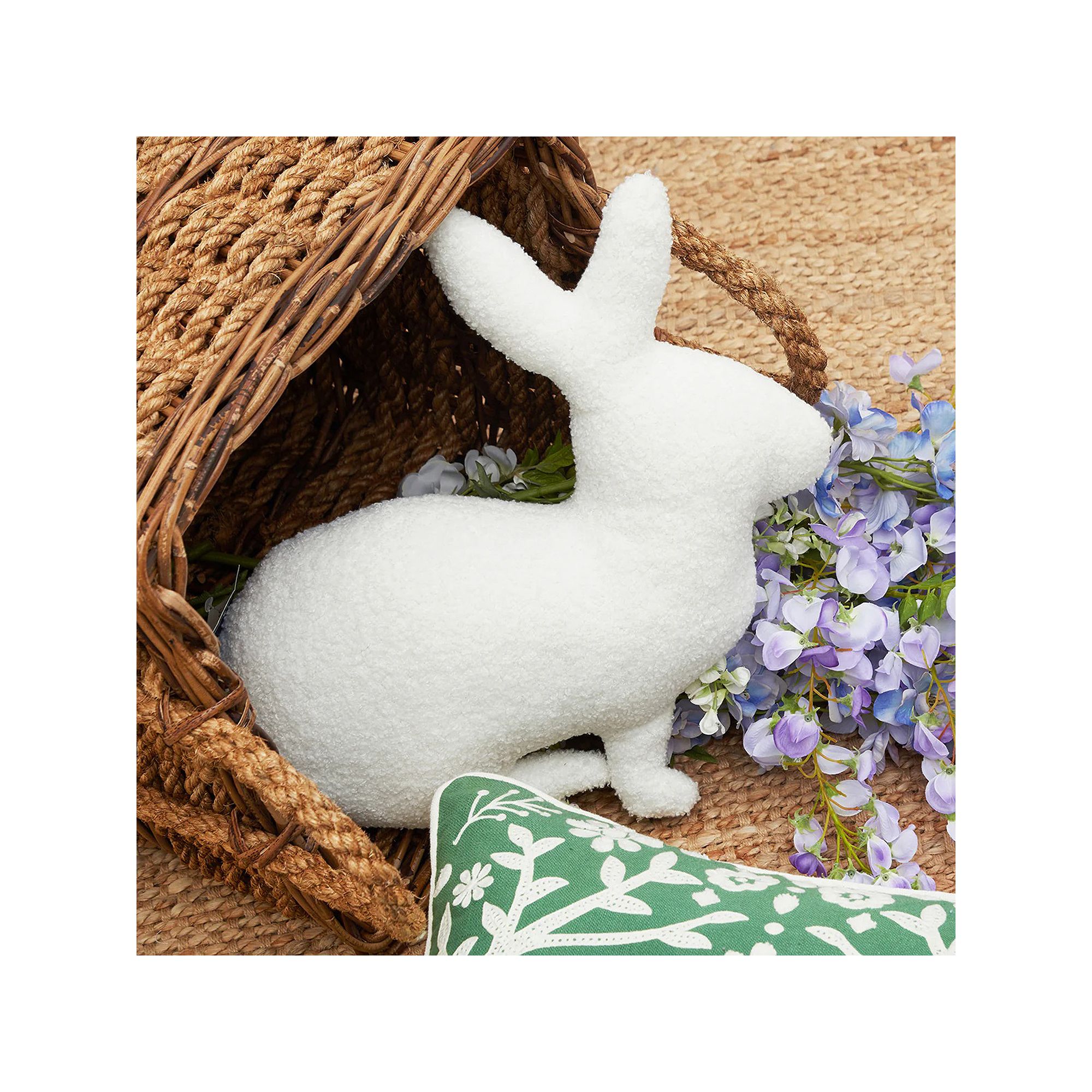 C&F Home White Bunny Easter Throw Pillow