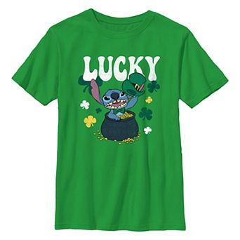 Disney's Lilo & Stitch Lucky Pot Of Gold Boys 8-20 Graphic Tee