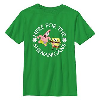 Boys 8-20 SpongeBob SquarePants Here For The Shenanigans Graphic Tee