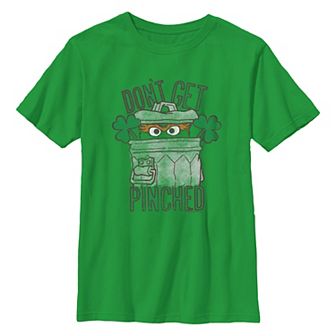 Boys 8-20 Sesame Street Oscar Don't Get Pinched Graphic Tee