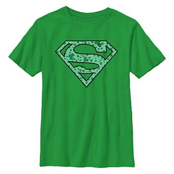 Boys 8-20 DC Comics Superman Clover Print Logo Graphic Tee