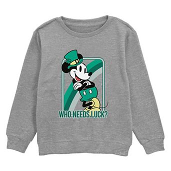 Disney's Mickey Mouse Who Needs Luck? Boys 8-20 Graphic Fleece