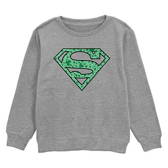 Boys 8-20 DC Comics Superman Clover Print Logo Graphic Fleece