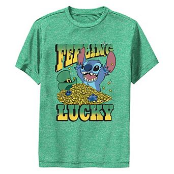 Disney's Lilo & Stitch Feeling Lucky Boys 8-20 Graphic Performance Tee