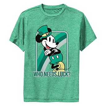 Disney's Mickey Mouse Who Needs Luck? Boys 8-20 Graphic Performance Tee