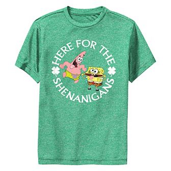 Boys 8-20 SpongeBob SquarePants Here For The Shenanigans Graphic Performance Tee