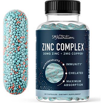 Highly Absorbable Zinc Bisglycinate & Orotate With 2mg Chelated Copper + Vitamin B6, 60 ct