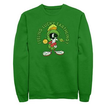 Men's Looney Tunes Marvin Feeling Lucky Earthlings? Graphic Fleece