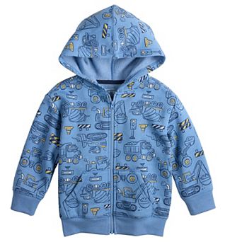 Baby & Toddler Boy Jumping Beans® Fleece Print Full Zip Hoodie