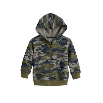 Baby & Toddler Boy Jumping Beans® Fleece Print Full Zip Hoodie