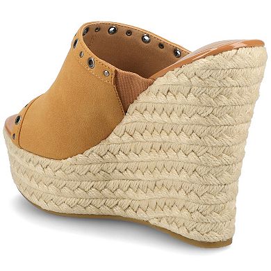 Journee Collection Yari Women's Platform Espadrille Wedge Sandals