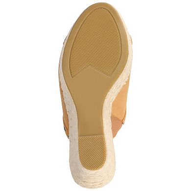 Journee Collection Yari Women's Platform Espadrille Wedge Sandals