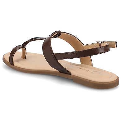 Journee Gerra T-Strap Toe Ring Women's Flat Sandals