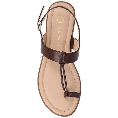 Journee Gerra T-Strap Toe Ring Women's Flat Sandals