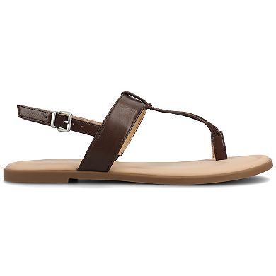 Journee Gerra T-Strap Toe Ring Women's Flat Sandals