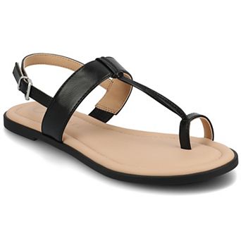 Journee Gerra T-Strap Toe Ring Women's Flat Sandals