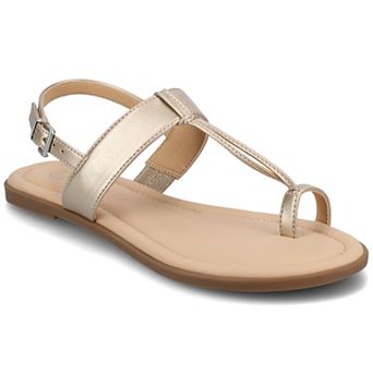 Journee Gerra T-Strap Toe Ring Women's Flat Sandals