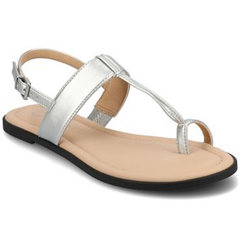 Journee Gerra T-Strap Toe Ring Women's Flat Sandals