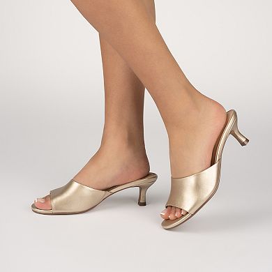 Journee Collection Jeylah Single Band Kitten Heel Women's Dress Sandals