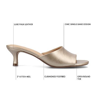 Journee Collection Jeylah Single Band Kitten Heel Women's Dress Sandals