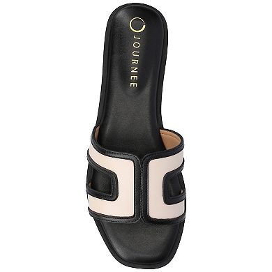 Journee Primah H Band Slip-On Women's Flat Sandals